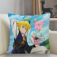 (All inventory) Music custom Nanatsu No Taizai pillowcase home decoration 45 * 45cm zippered square pillowcase throw pillow The seller to support free customization. The pillow is designed with double-sided printing.