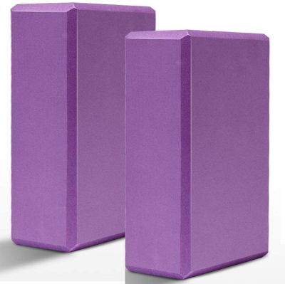 Yoga Blocks 2 Pack Set High Density EVA Foam Block Balance Pad for Fitness Pilates Stretching Exercise