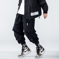 [COD] style overalls mens trendy brand self-cultivation spring and autumn all-match loose black functional ins casual