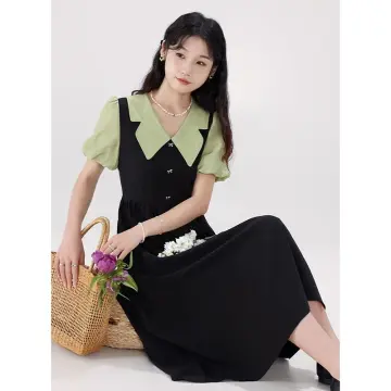 Buy Korean Fake Two Piece Dress Online | Lazada.Com.Ph