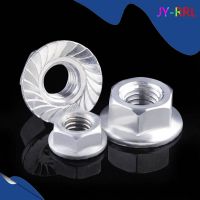 Hexagon Flange Nuts M5 M6 M8 M10 Aluminium 6061 Serrated Locking Hex Nuts Fastener Hardware Accessories Nails Screws Fasteners