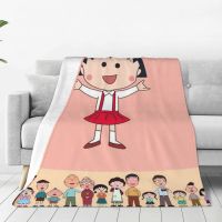 Chibi Maruko Chan Anime Flannel Throw Blanket Cute Girl cartoon Blanket for Sofa Bedroom Soft Bedroom Quilt