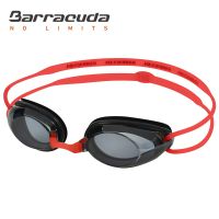 Barracuda Dr.b สายตาสั้นว่ายน้ำป้องกันหมอกป้องกันรังสียูวีแว่นปรับสายตาตามใบสั่งแพทย์สำหรับ S ผู้หญิงผู้ชาย #2195สีแดงคำนวณ2023