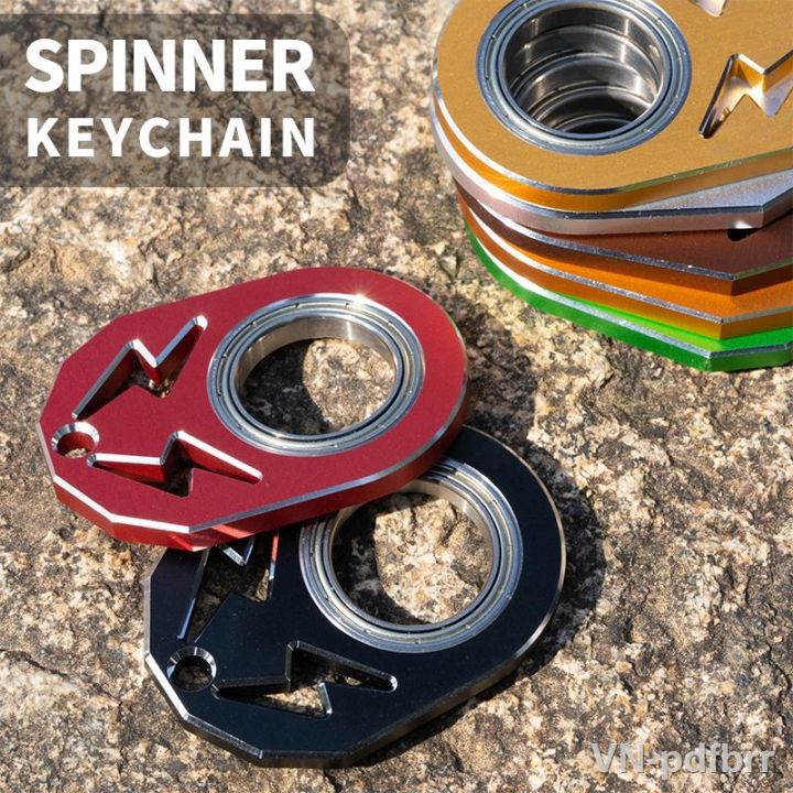 Keychain Spinner Anxiety Stress Relief Metal Fidget Toys Spinning KeyRing  Antistress Finger Key Ring Relieve Boredom Party Gift