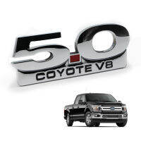 Logo "5.0 TWIN TURBO" โลโก้ติดท้ายรถ ติดข้างรถ สีโครเมี่ยม สำหรับ Ford F-150