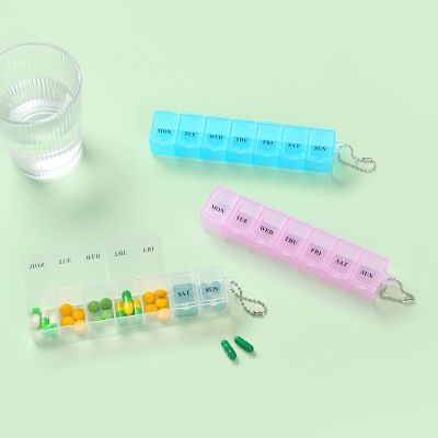 【CW】◕₪✢  Transparent Drug Tablet Dispenser Plastic Lattice Weekly Pill Medicine Storage