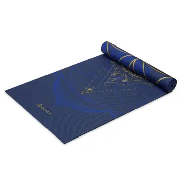 Gaiam Premium Print Yoga Mat, Black Chakra, 6 mm