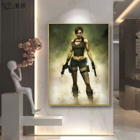 โปสเตอร์เกม Tomb Raider เครื่องพิมพ์ประสิทธิภาพสูงผ้าใบวาดภาพผู้เล่นผนังผจญภัยรูปภาพศิลปะห้องนั่งเล่นผ้าใบตกแต่งบ้านจิตรกรรมฝาผนัง Cuadros 715-W1