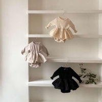 2022 Autumn Baby Girls Bodysuits Ruffle Skirt Style Baby One Piece Toddler Jumpsuits Newborn Girls Long Sleeve Baby Outfit 0-24M