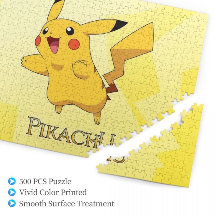 pok-mon-pokemon-pikachu-2-wooden-jigsaw-puzzle-500-pieces-educational-toy-painting-art-decor-decompression-toys-500pcs