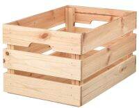 KNAGGLIG Box, pine, 46x31x25 cm (คนักกลิก กล่องไม้, ไม้สน, 46x31x25 ซม.)