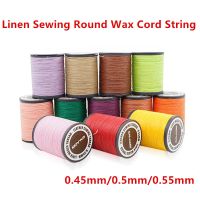 【YD】 1Pcs Multicolor Flax Waxed Sewing Round Wax Cord String 0.45mm/0.5mm/0.55mm Dia