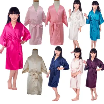 Girls silk clearance dressing gown