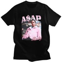 Asap Rocky Portrait Graphic Aesthetics T-Shirts Hip Hop Cotton Short Sleeve Loose Couple T-Shirt Casual Harajuku Tshirt