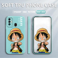 เคสโทรศัพท์ เคส Tecno Spark 7 Case Luffy สแควร์ซอฟต์ซิลิคอนฟูลเฮาส์ ป้องกันการกระแทก ฝาหลังยางกันกระแทก สำหรับเด็กชายเด็กหญิง