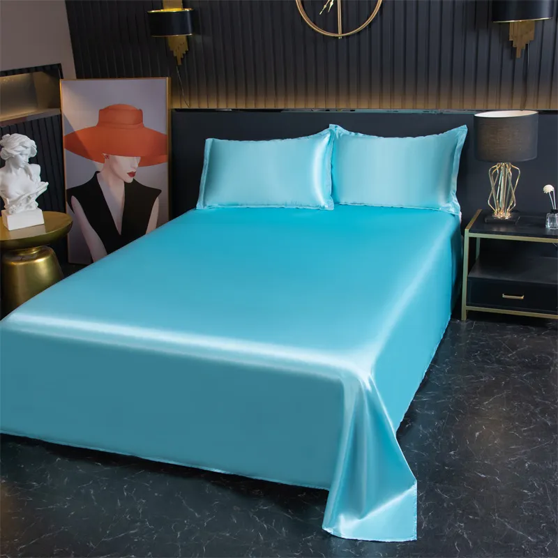 1PC Flat Bed Sheet Non Slip Adjustable Mattress Covers for Single