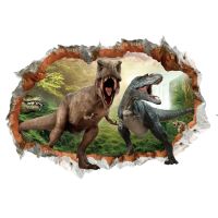 Tyrannosaurus Rex Animals Wall Stickers kids Rooms Bedroom 3d vivid Decals pvc Mural Poster