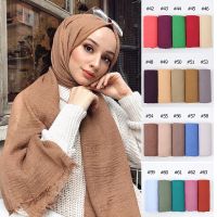 《Miki Xinyuan》 《Miki Xinyuan》 Crinkle CottonScarf ผ้าพันคอผู้หญิง Dollafrica Wrap HeadbandShawls Headband