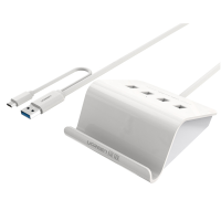 UGREEN รุ่น 20280 USB USB 3.0 4 PORT + OTG AND CRADLE [5V 3A CHARGER] 80CM WHITE