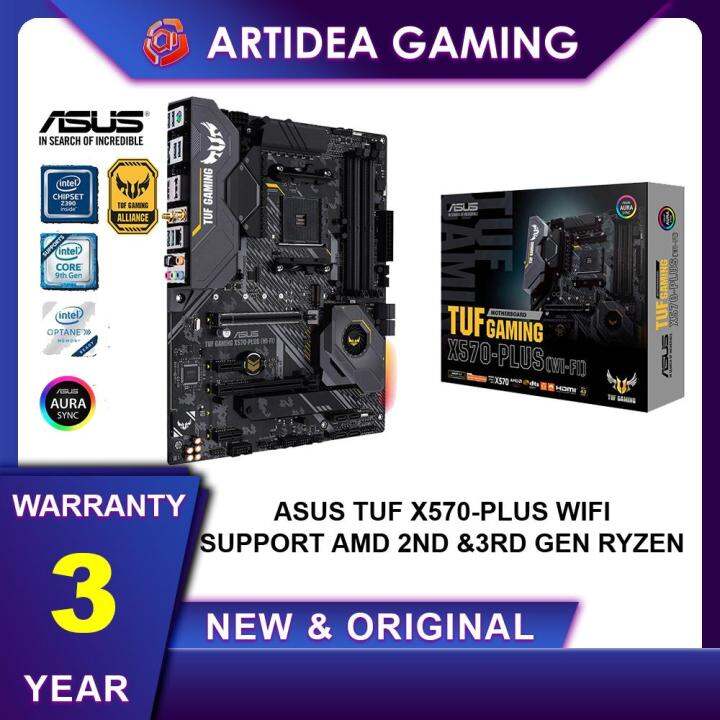 ^ ASUS TUF GAMING X570PLUS WIFI ATX MOTHERBOARD AMD AM4 SOCKET X570