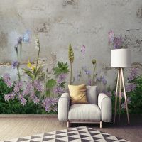 【cw】 Custom Mural Wallpaper Stereo Wall Flowers Painting Room TV Sofa Bedroom Restaurant Background