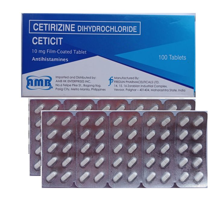 Cetirizine Antiallergy Ceticit 10 mg 100 tabs/box | Lazada PH