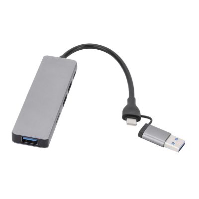 6 in 1 USB 3.0 Type-C Extender Hub Docking Station Multi USB Splitter Adapter USB 3.0 2.0 TF SD Reader Slot
