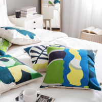 Pastoral Style Cotton Linen Cushion Covers Square 45x45 Pillowcase for Couch Bed Frensh Removable Decorative Throw Pillow Cover