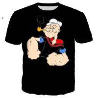 【Fashion】New Cartoon Popeye Harajuku Anime Hot sale Men Women unisex 3D Clothing T-Shirt Sweatshirts Top Tees Plus ins tshirt Funny แฟชั่นแขนสั้นผ้าฝ้าย