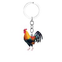 TAFREE Rooster Hen Multi-shape Pattern Cute And Interesting Keychain Epoxy Resin Keychain Jewelry Keychain Key Chains