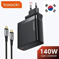 Toocki 140W Gan USB C ที่ชาร์จโทรศัพท์มือถือ PD3.0 QC อะแดปเตอร์ Type C สำหรับ Iphone 14 Ipad Samsung เครื่องชาร์จติดผนังชาร์จอย่างรวดเร็ว