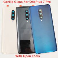 For OnePlus 7 Pro Original New Glass Battery Cover Hard Back Door Lid Rear Housing Panel Case Adhesive Camera Lens Tools