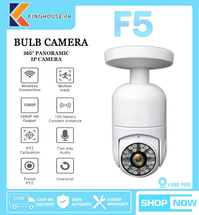 V380 F5 Smart HD 1080P P2P Night Vision IP Camera Connect to Cellphone