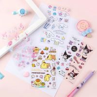 Sanrio สติกเกอร์การ์ตูน Kuromi แท้ที่ได้รับอนุญาตสำหรับเด็กผู้หญิงสติ๊กเกอร์ DIY เด็กน่ารักของตกแต่งของขวัญที่ดี