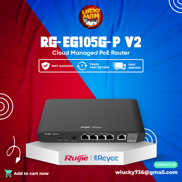 Reyee Cloud Managed PoE Router RG-EG105G-P-V2 1pc | Lazada PH