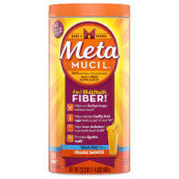 Metamucil 4-In-1 Multi Health Fiber Sugar Free Orange Smooth 23.3 oz (1.4 LBS) 680 g ไฟเบอร์คุณภาพจาก Meta Mucil