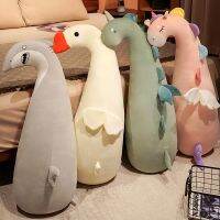 Huge Cartoon Long Sleeping Pillow Stuffed Dinosaur Unicorn Shark Goose Animal Plush Toys Kawaii Doll for Baby Girls Lovely Gift