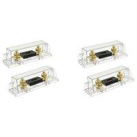 W52 Pcs Transparent Case ANL Fuse Holder and 2 Pieces of 32V DC ANL Fuse Suitable for Audio and Video Systems