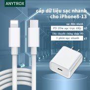 ANYTROX US Bộ sạc nhanh Bộ đổi nguồn USB-C 20W lPhone & Cáp sạc USB