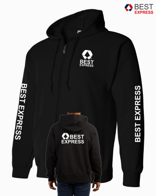 เบส เอ็กเพลส BEST EXPRESS มีไซร์ให้เลือก เสื้อกันหนาว งาน  โลโก้สีสด HOODIE แบบสวม ซิป สกรีนแบบเฟล็ก PU สวยสดไม่แตกไม่ลอก ส่งด่วนทั่วไทย