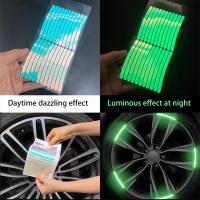 Car Reflective Colorful Luminous Wheel Stickers Anti-collision Stickers Personality Creative Motorcycle Electric Car Lumin Car Door Protection