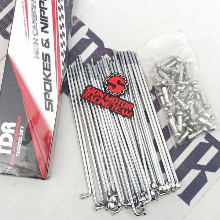 Jari Jari / Ruji Roda Motor / Spokes Nipples TDR Racing Chrome Ukuran 9 ...