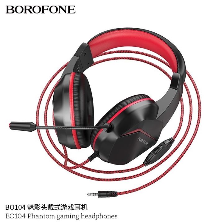 borofone-bo104-gaming-headphone-หูฟังแบบครอบหัวพร้อมไมค์ในตัว-เหมาะสำหรับเล่นเกมส์-และเรียนออนไลน์