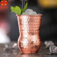 Stainless Steel Cocktail Glass Retro Hammer Point Bronze Cocktail Glasses Moscow Mule Cup Creative Personality Drinking Glasses