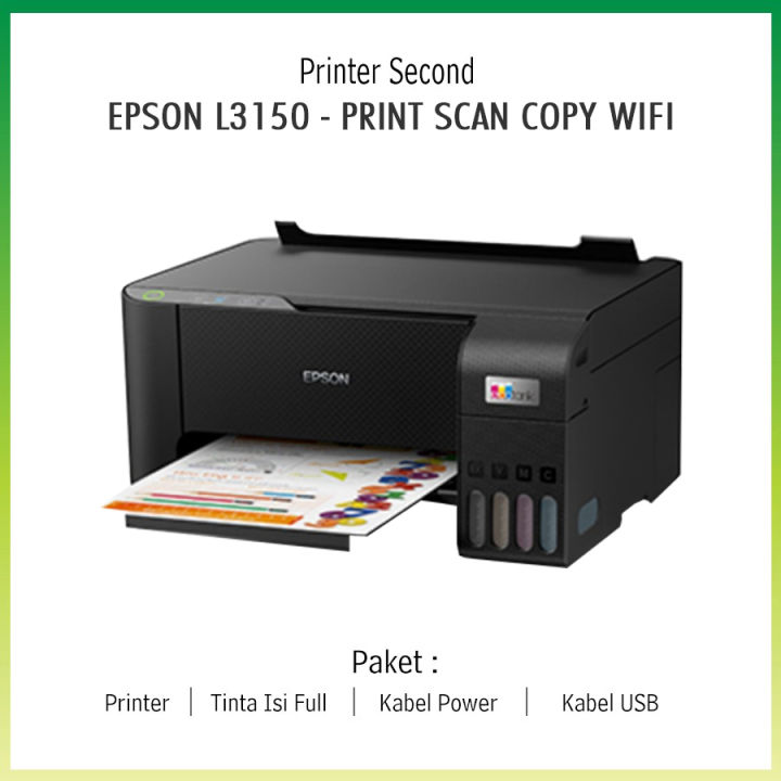 Printer Second Epson L3150 Print Scan Copy Wifi Lazada Indonesia 6315