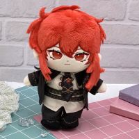 （ร้อน） Genshin ผลกระทบ Diluc ของเล่นตุ๊กตาตุ๊กตาอะนิเมะคอสเพลย์ Plushie รูปที่20เซนติเมตร