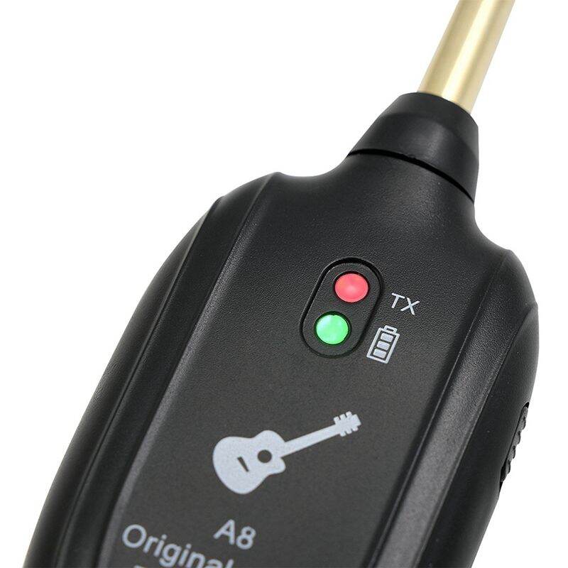 A8 Guitar Wireless System Transmitter Receiver Builtin Rechargeable