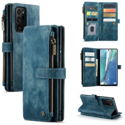 เคสโทรศัพท์กันกระแทกสำหรับ Samsung Galaxy Note 20 / Note 20 Ultra / Note 10 / Note 10 Plus เคสฝาปิดระบบแม่เหล็กกระเป๋าสตางค์หนัง10ช่องเสียบบัตรแบบฝาพับ