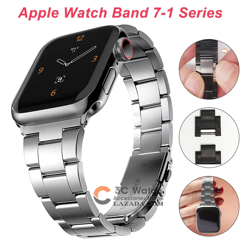 Apple Watch Band Series 7 6 5 4 Premium Steel Metal Strap Cover iWatch 38mm 40mm 41mm 42mm 44mm 45mm Bracelet Women Diamond Case Band |Watchband| Band