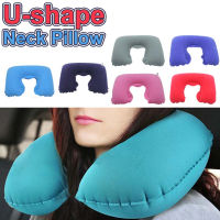 U Shaped Travel หมอนกลางแจ้งคอ Functional Inflatable คอหมอน Inflatable Rest Air Cushion สำหรับเดินทางคอหมอน